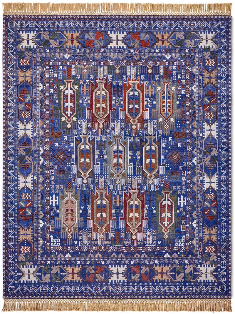 سجادة «بالوش» زرقاء | المقاس: 140 × 210 cm