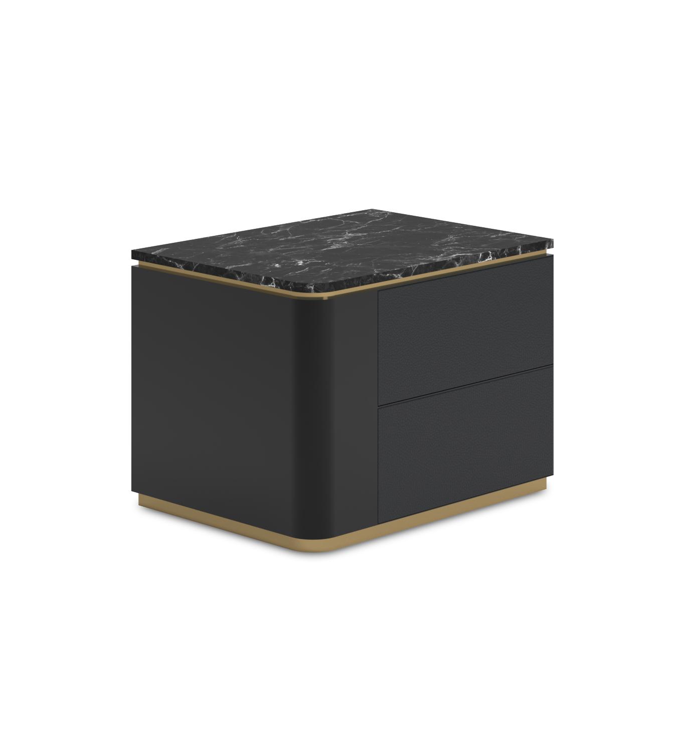 Theo Marble-Top Italian Nightstand
