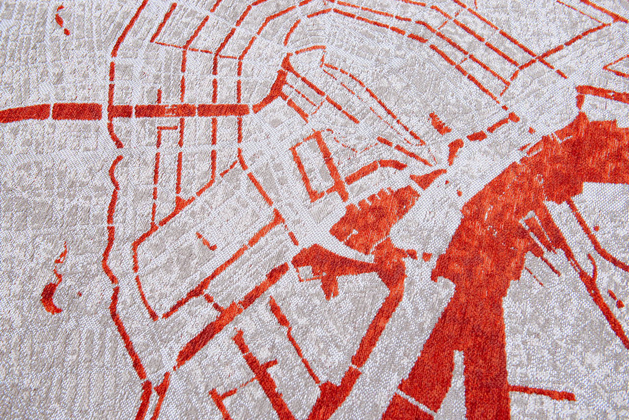 Orange Cut Round Rug | Size: Ø 240 cm
