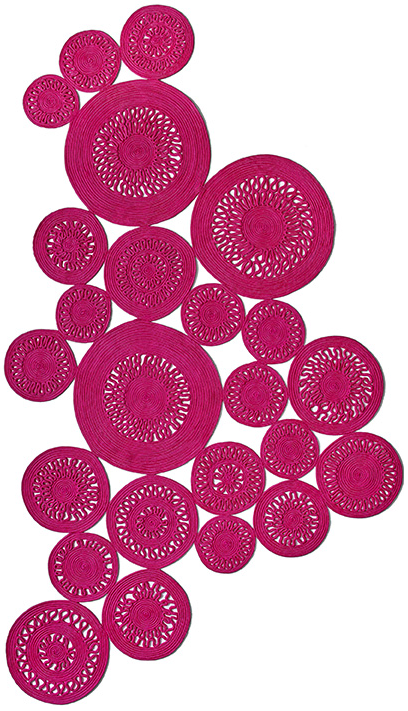 Rope Indoor/Outdoor Pink Rug | Size: 200 × 300 cm