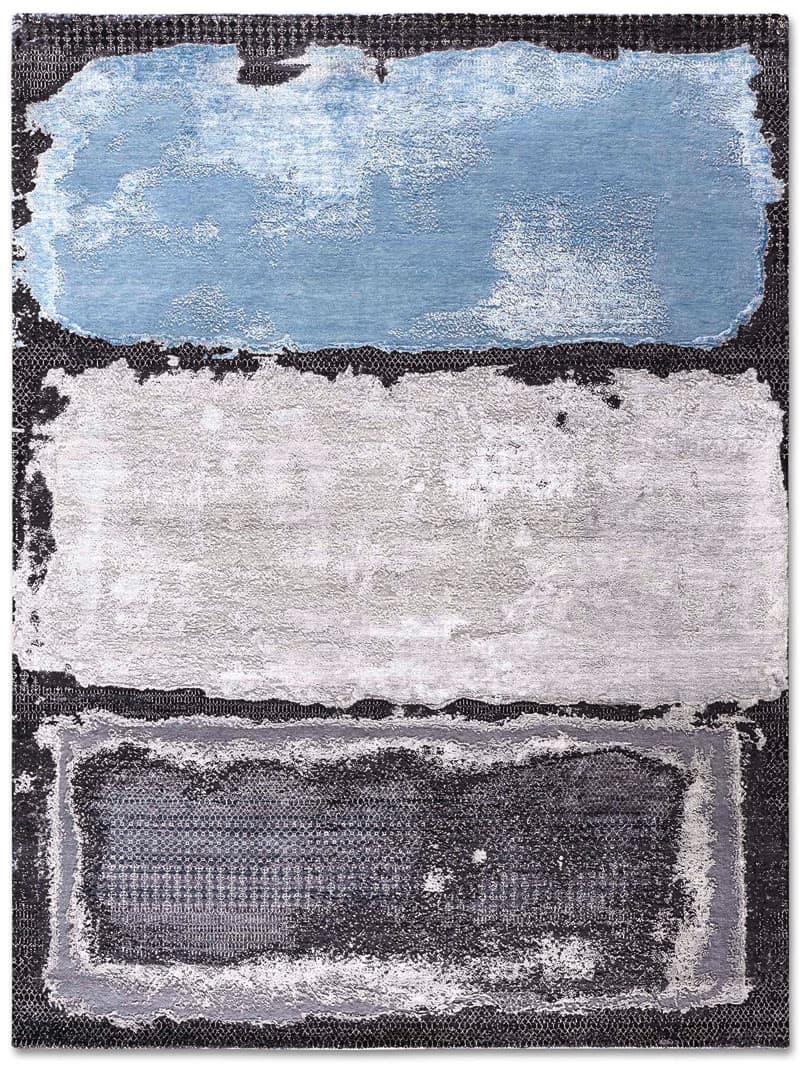 سجادة أزرق فاتح فضي | المقاس: 183 × 274 cm
