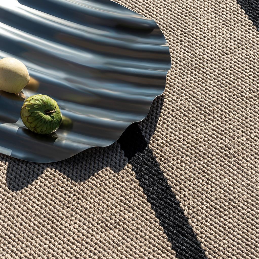 Deck Charcoal Black Outdoor Rug | Size: 140 × 200 cm