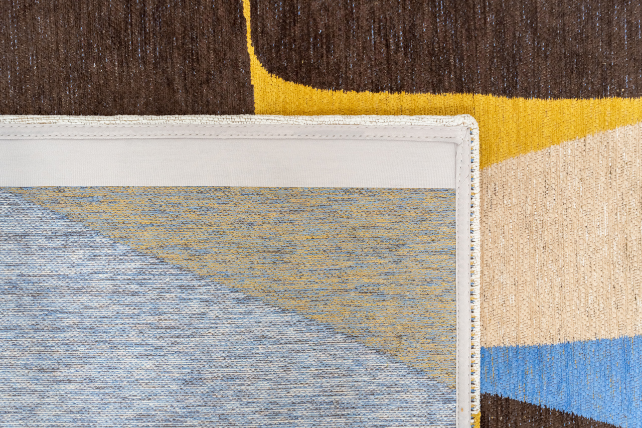 Stones Sunny Blue Belgian Designer Rug