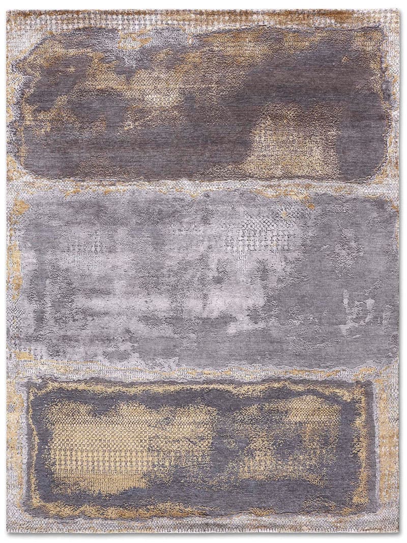 Gold Silver Rug | Size: 122 × 183 cm