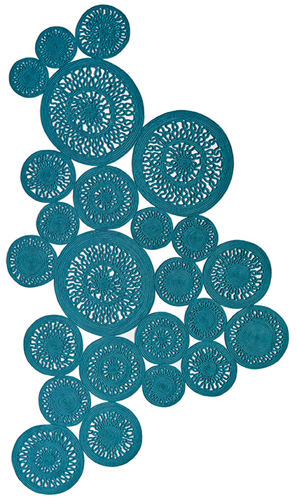 Rope Indoor/Outdoor Blue Rug | Size: 200 × 300 cm