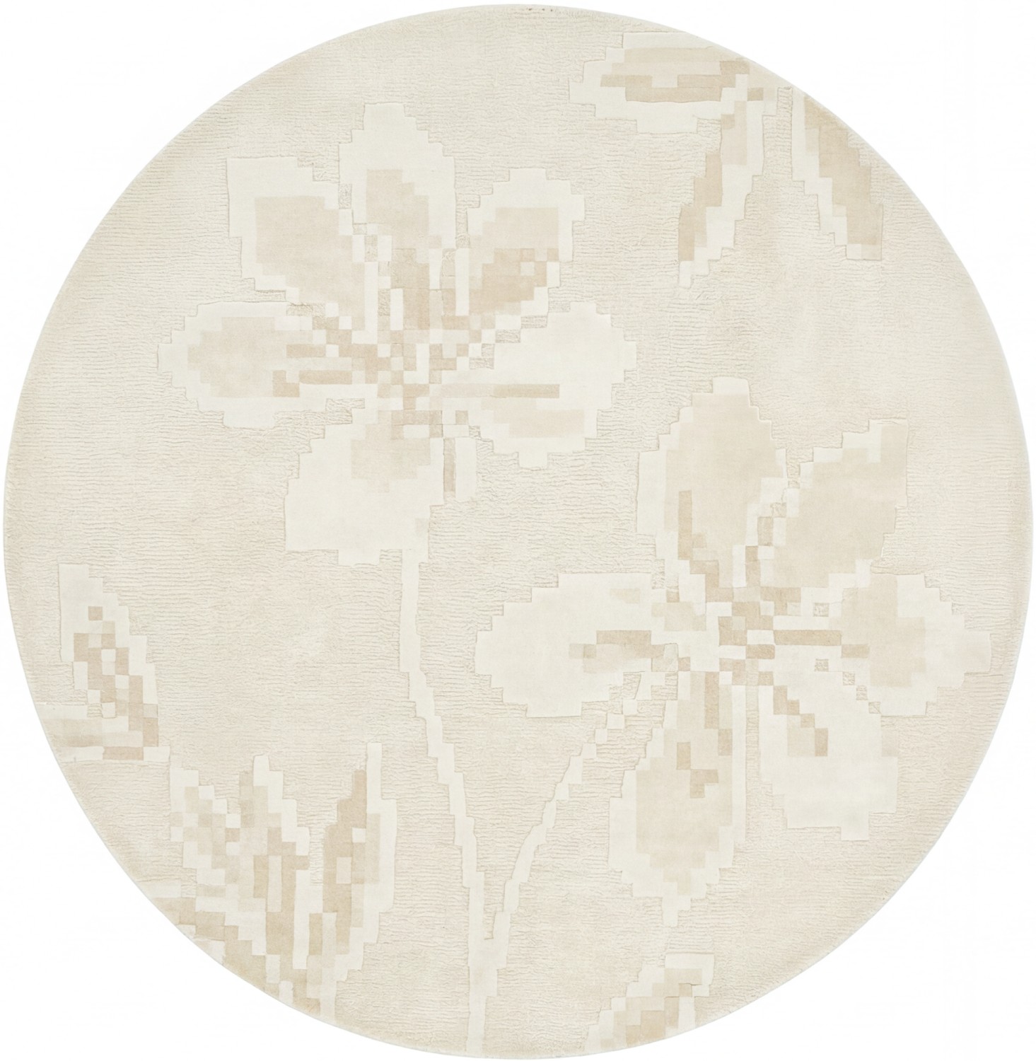 Ivory Rosette Handmade Rug