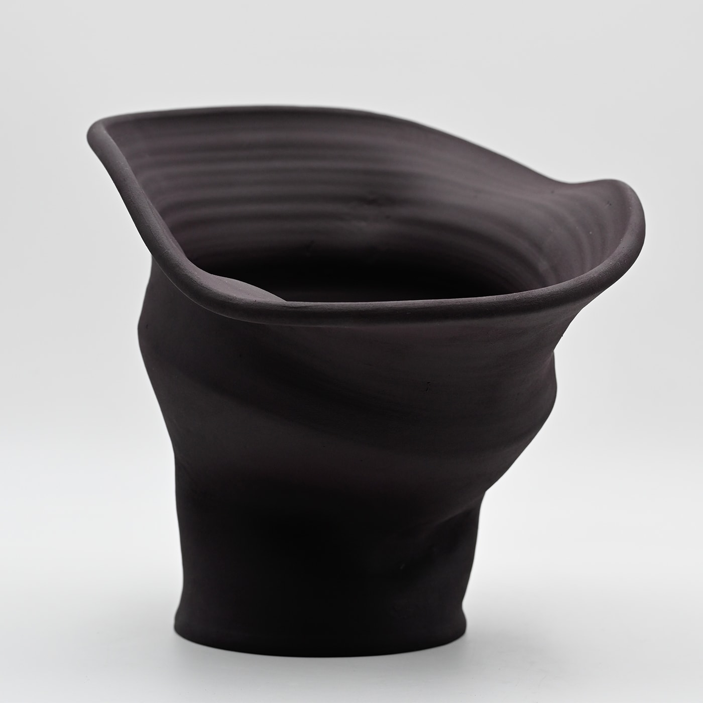 Anthracite Sculptured Vase