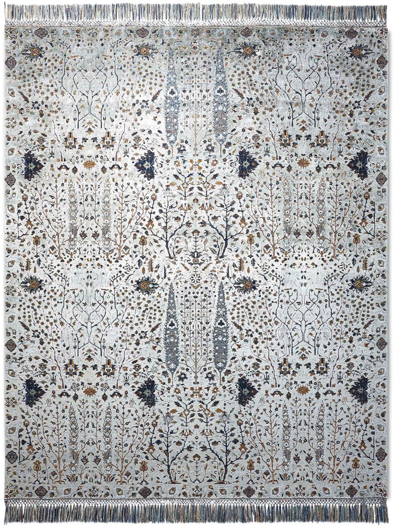 Pine Garden Silver Rug