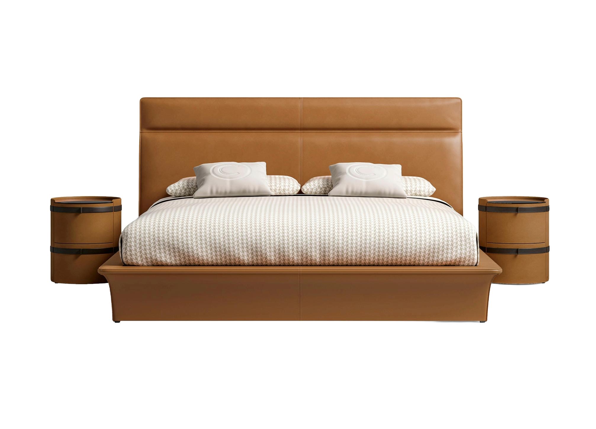 Modern Leather Bed | Mattress Size: 180 × 200 cm