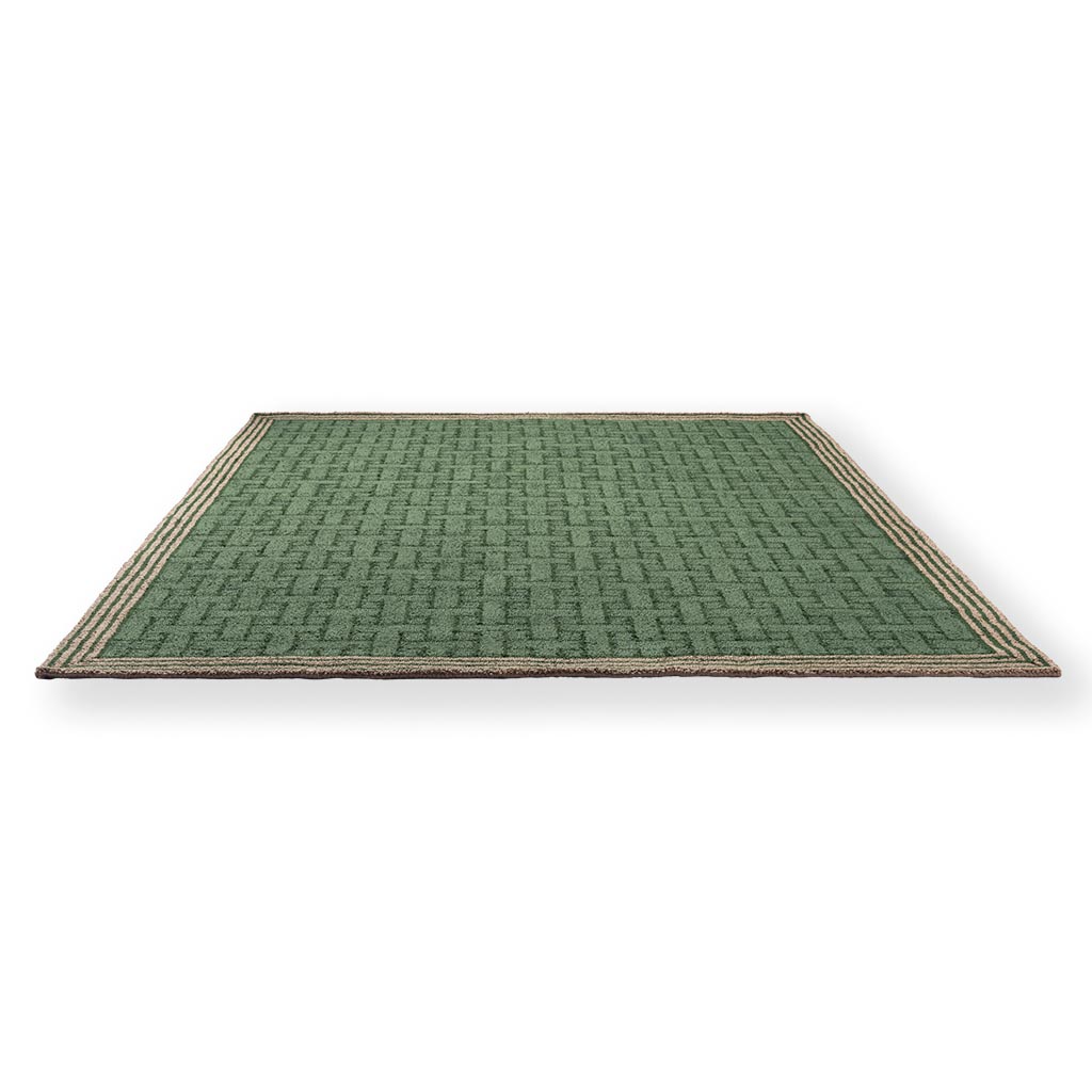 Monogram Green Outdoor Rug | Size: 160 × 230 cm