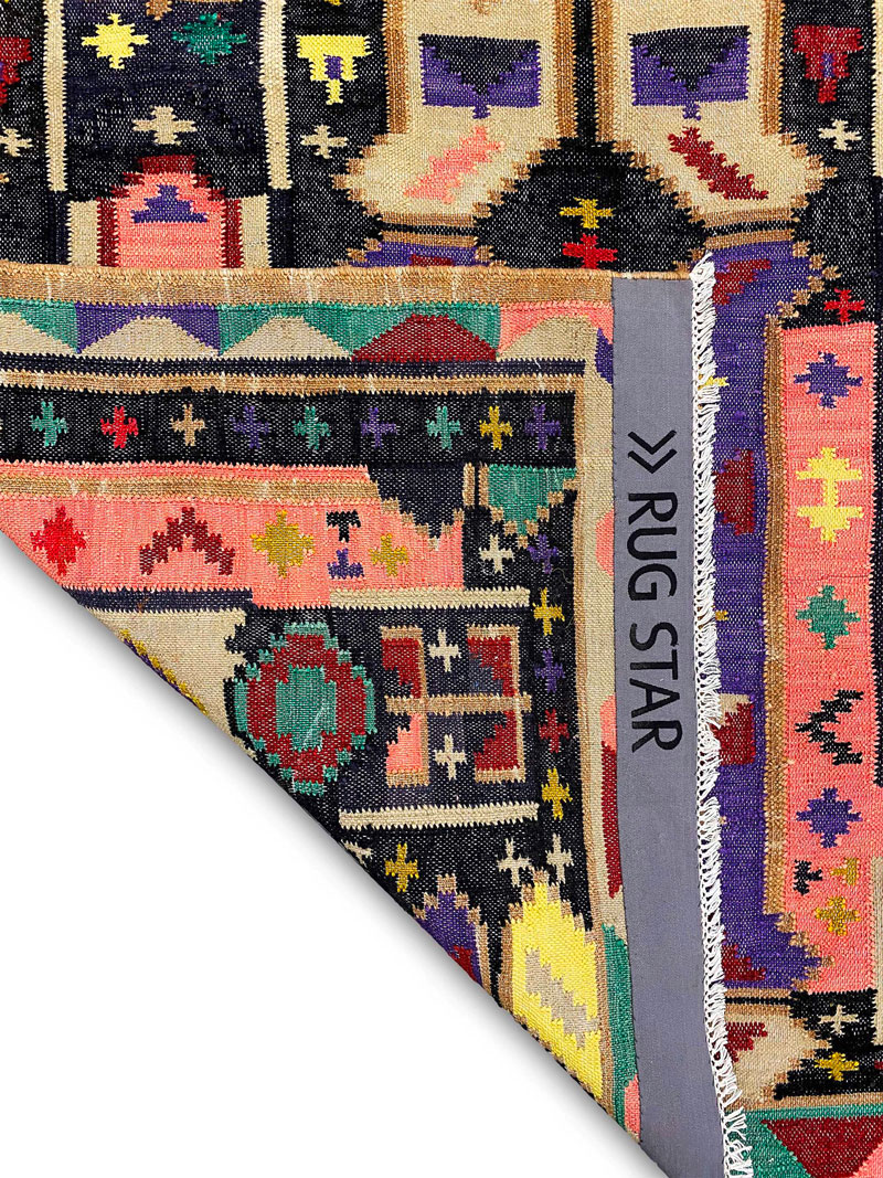 Flatweave Handmade Rug | Size: 122 × 183 cm