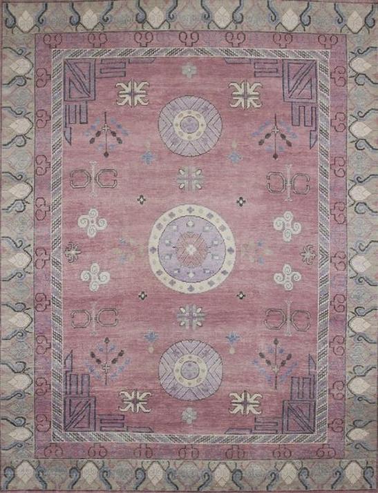 Khotan Wool Purple Rug