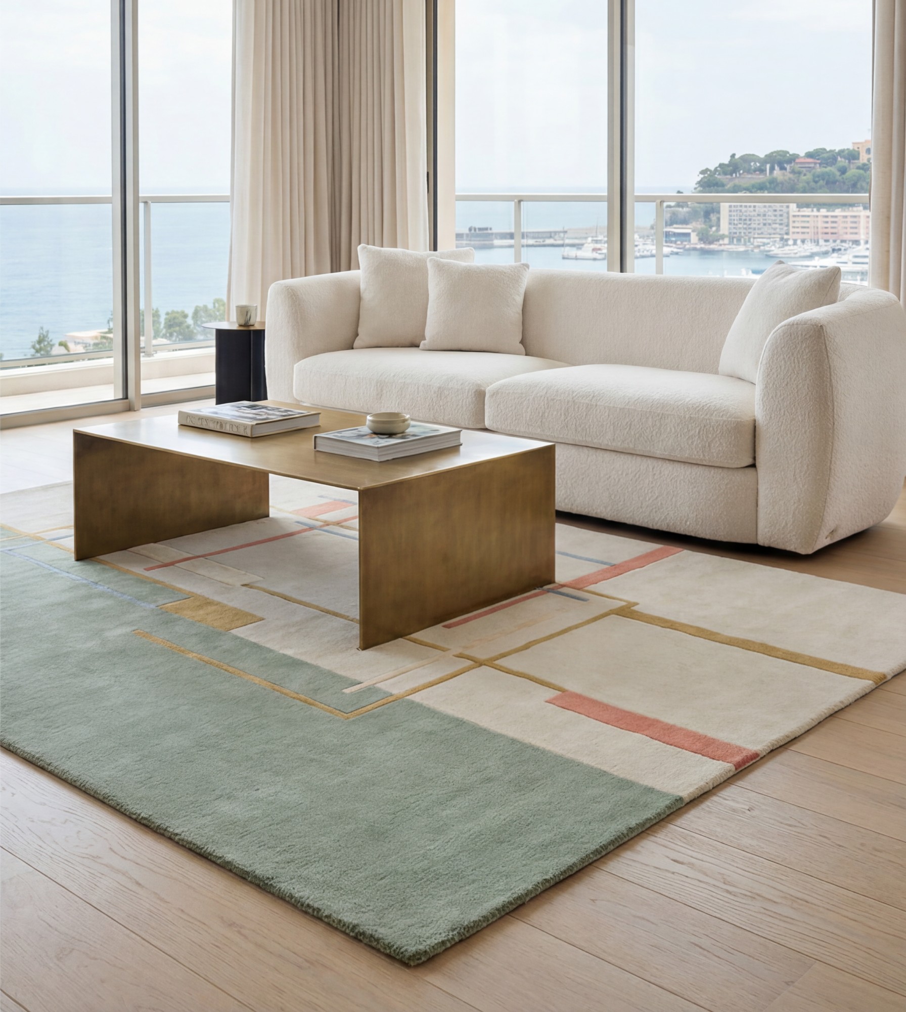 Linear Atlas Green Artisan Rug