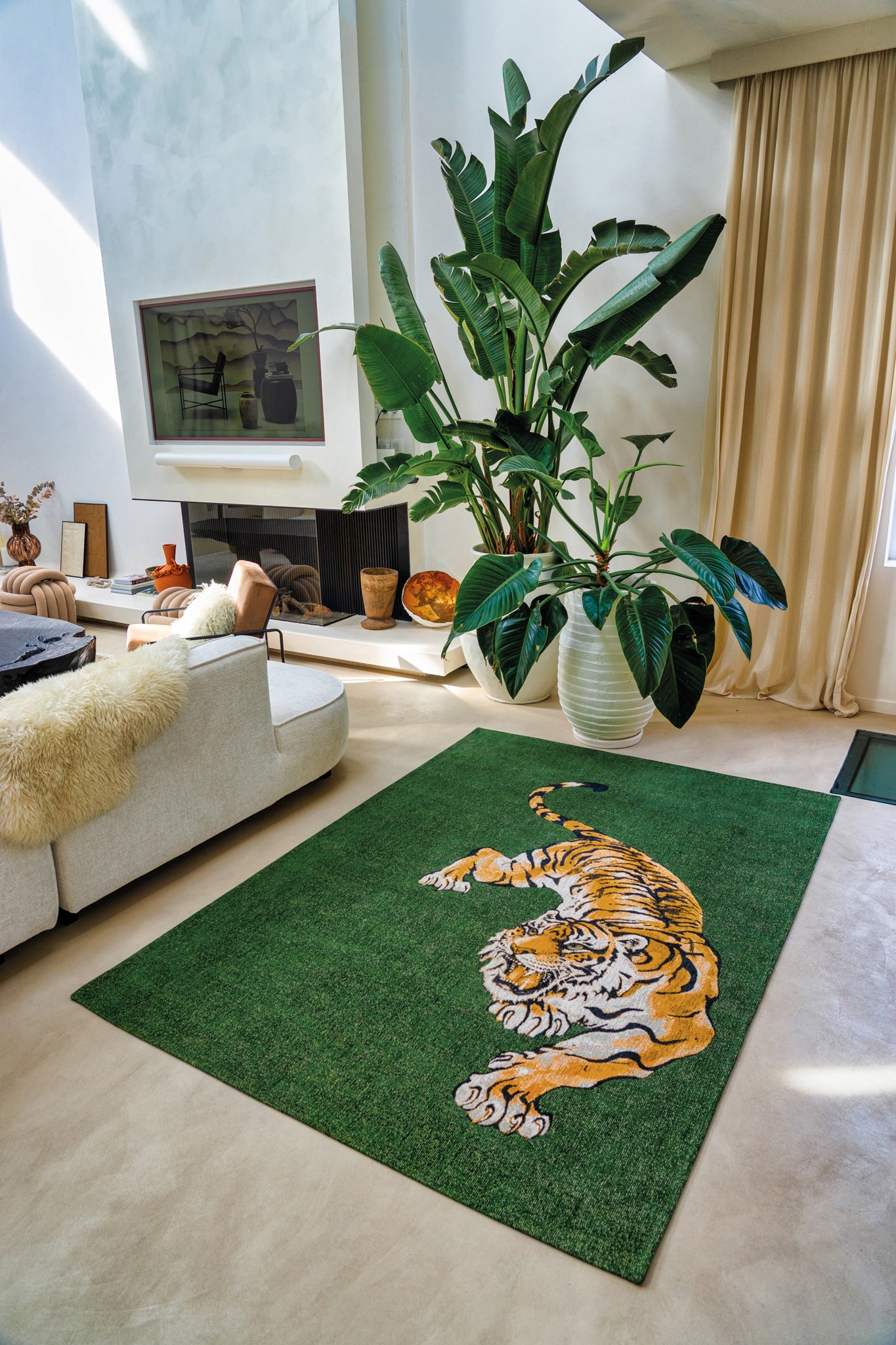 Green On Fire Rug | Size: 170 × 240 cm