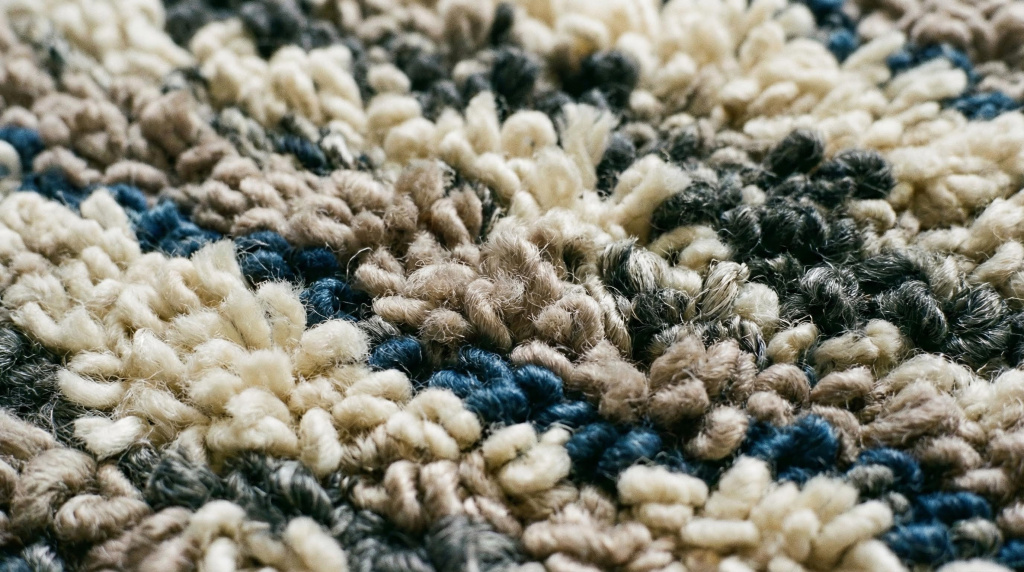 Hand-tufted wool and silk rug with subtle sheen