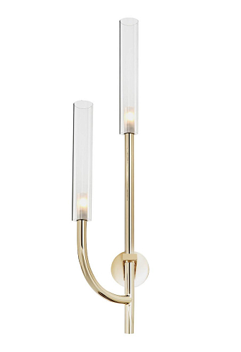 Gold Wall Lamp with Pyrex Glass Shades