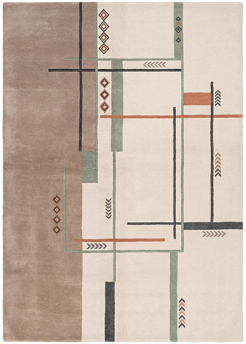 Architect Lines Taupe Artisan Rug