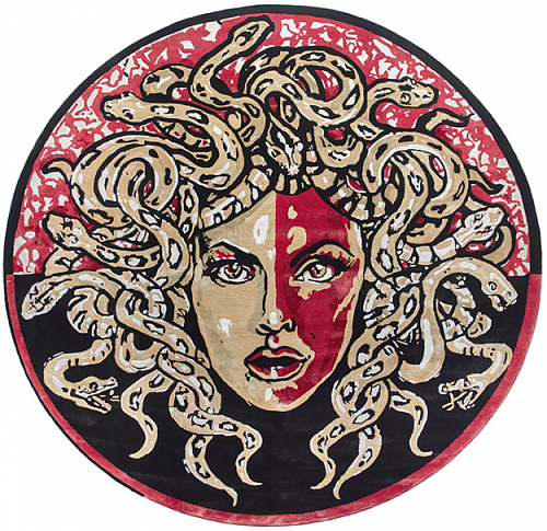 سجادة «آرت ديكو» فاخرة دائرية