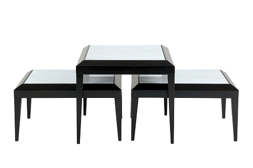 Set of Three Marble Coffee Tables