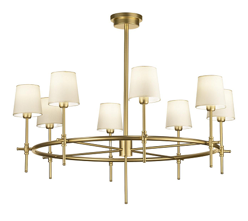 Circular Chandelier in Antique Gold