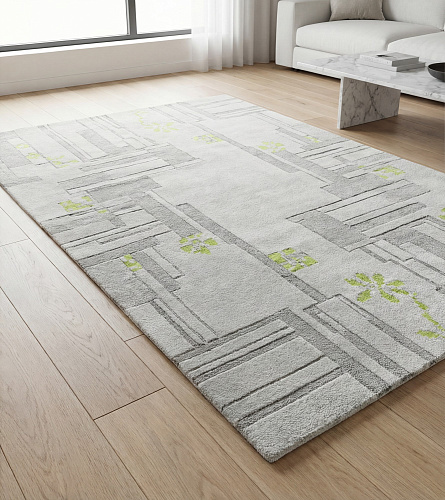 Urban Diagram Handcrafted Rug