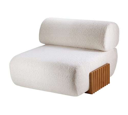 Carmel Modern White Armchair
