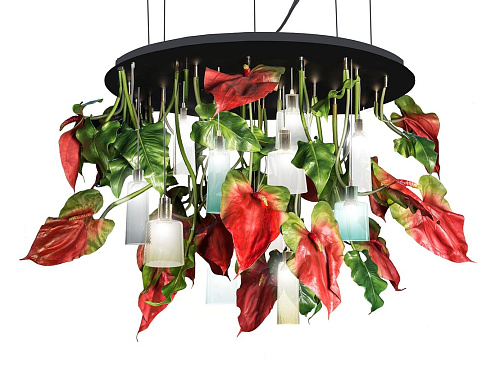 Red Anthurium Italian Chandelier