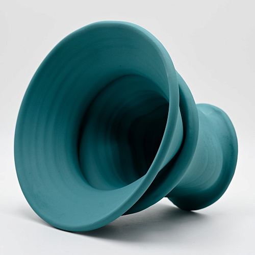 Turquoise Sculptured Vase
