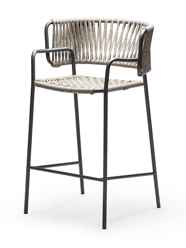 Klot Anthracite & Beige Bar Stool