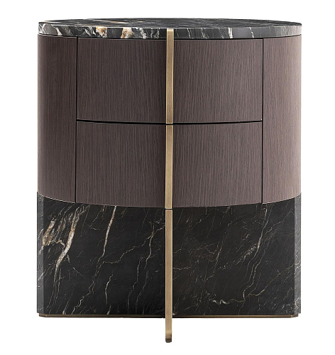 Adam Marble and Wood Nightstand