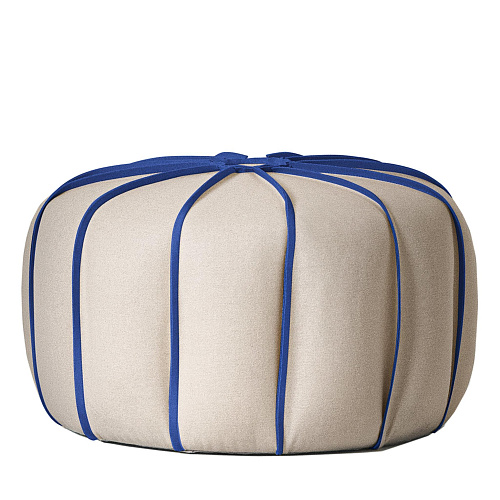 Marrakech Ivory & Blue Pouf