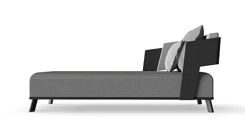 شيز لونج «كراون» رمادي خارجي