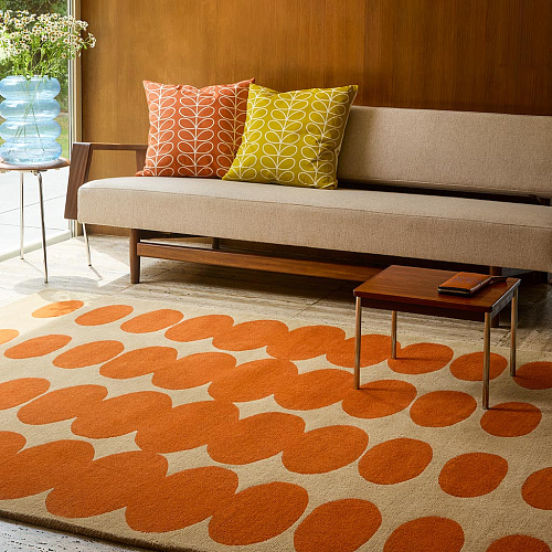 سجادة أوبتيكال أوفال أورانج ساند المصممة