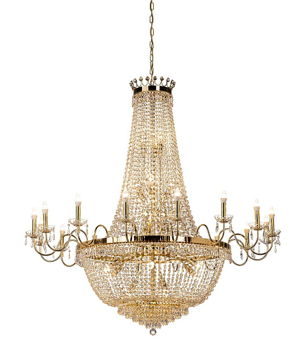 Luxury Crystal Chandelier in Soft Gold