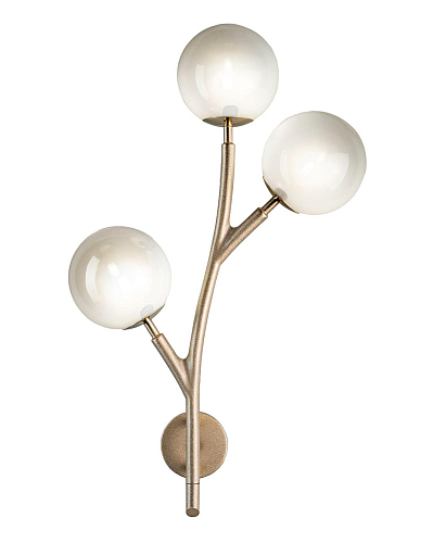 Glass Globes Brass Wall Light