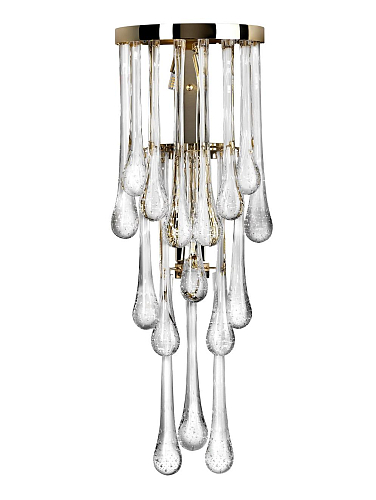 Modern Wall Sconce with Venetian Glass Drops