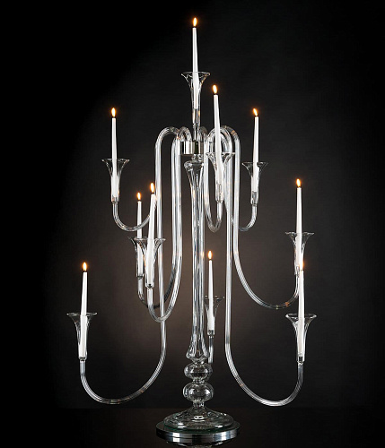 Octopus Artisan Glass Candelabra