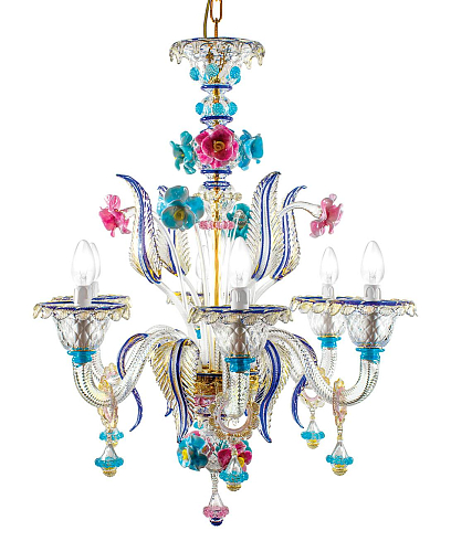 Venetian Multicolor Glass Chandelier