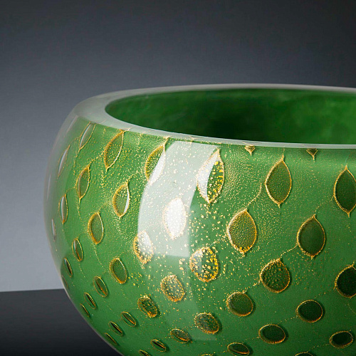 Mocenigo Dark Green Gold Italian Bowl