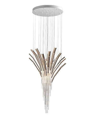 Modern Bamboo Cascade Chandelier