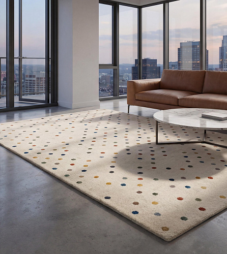 Ivory Dotage Handmade Rug