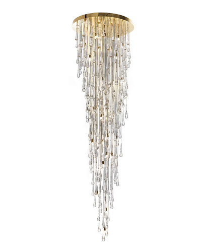 Venetian Glass Drop Cascade Chandelier