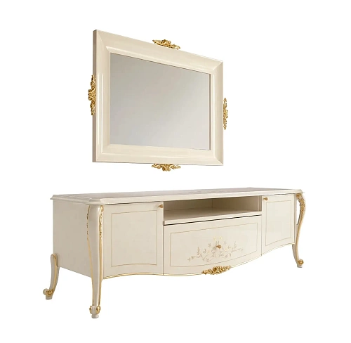 Italian Ivory TV Cabinet