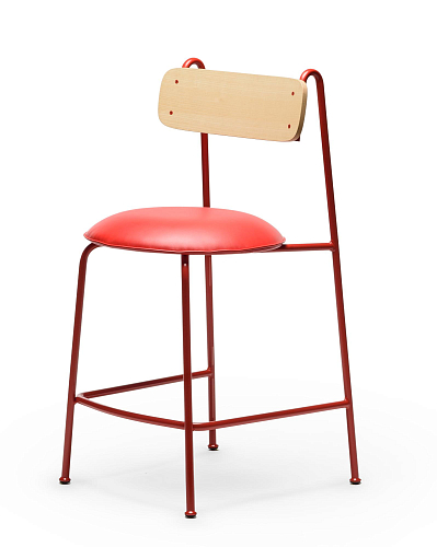 Lena Red Ash Bar Chair