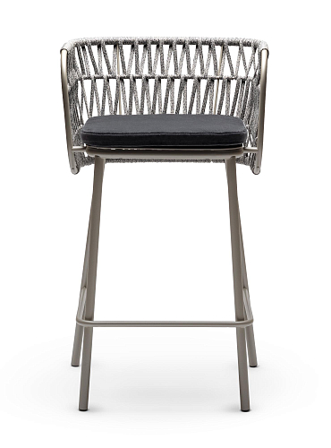 Jujube Black & Sand Outdoor Bar Chair
