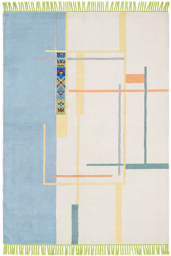 Linear Atlas Blue Handmade Rug