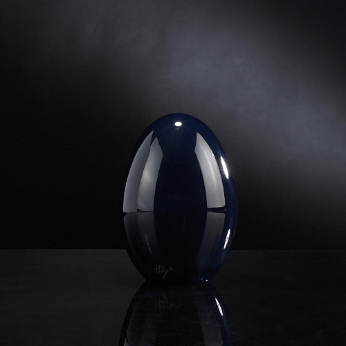 Black Glass Small Egg Artisan