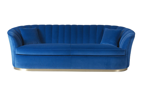 Miller Blue Three Seater Sofa