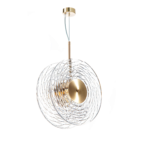 Ripple Double Crystal Disc Chandelier