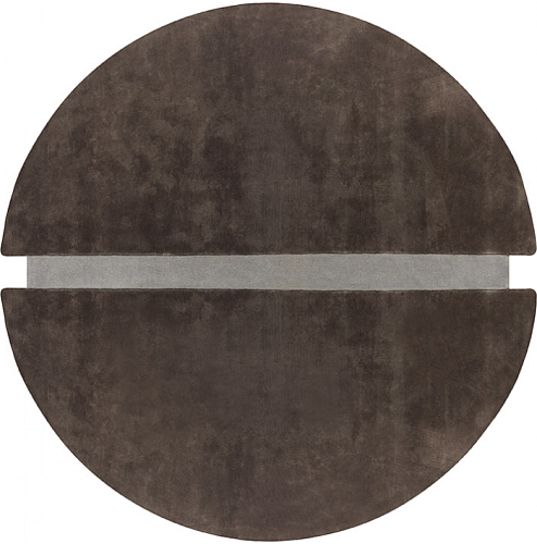 Pop Art Brown Round Rug